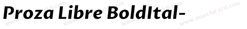 Proza Libre BoldItal字体转换